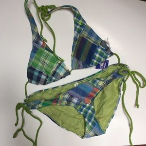 NWT American Eagle Madras Plaid Bikini Sz. XS